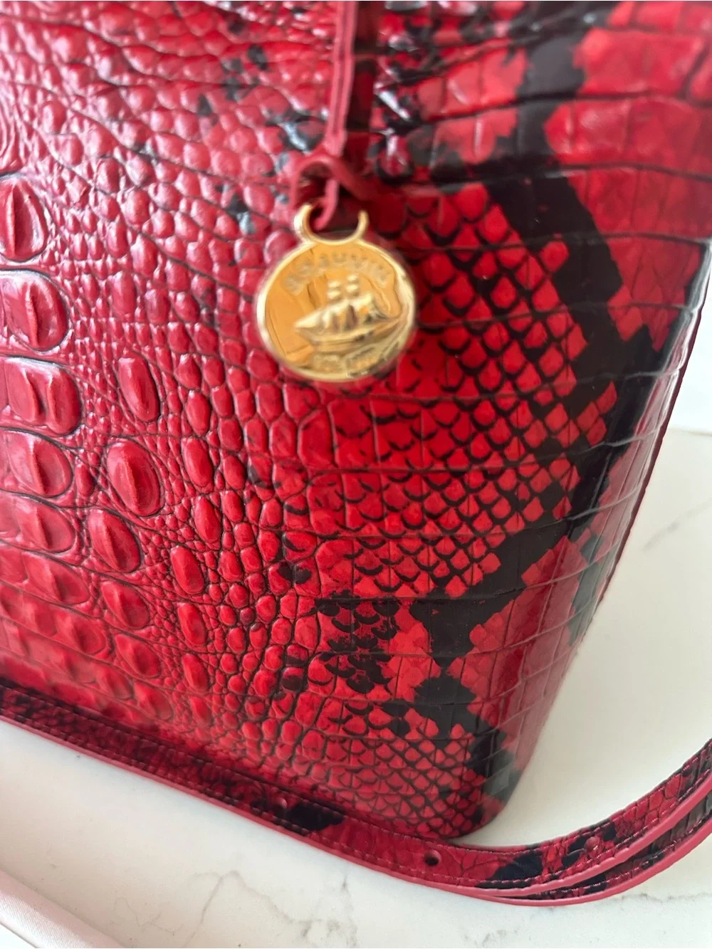 Brahmin large duxbury lipstick Melbourne leather